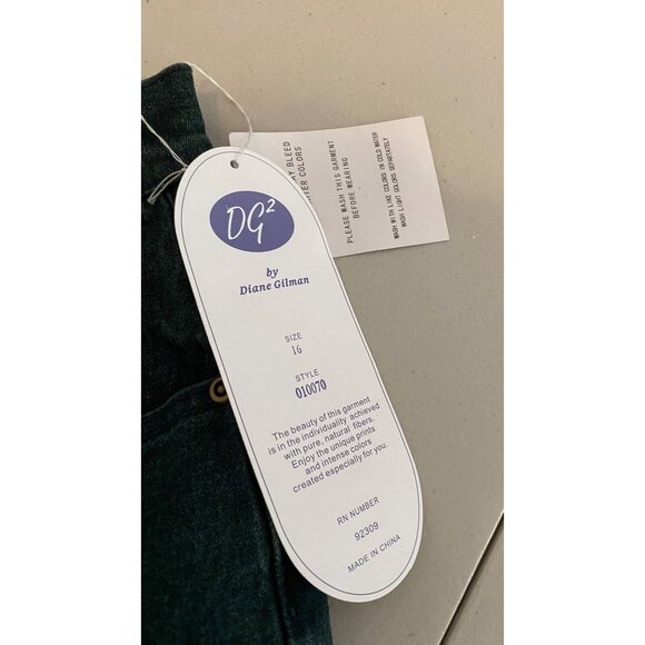 NWT DG 2 Diane Gilman Denim Blue Jean Straight Leg Size 16 - Picture 5 of 10